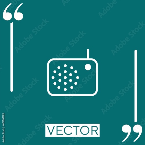 radio reciever vector icon Linear icon. Editable stroke line