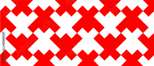 patron rojo y blanco