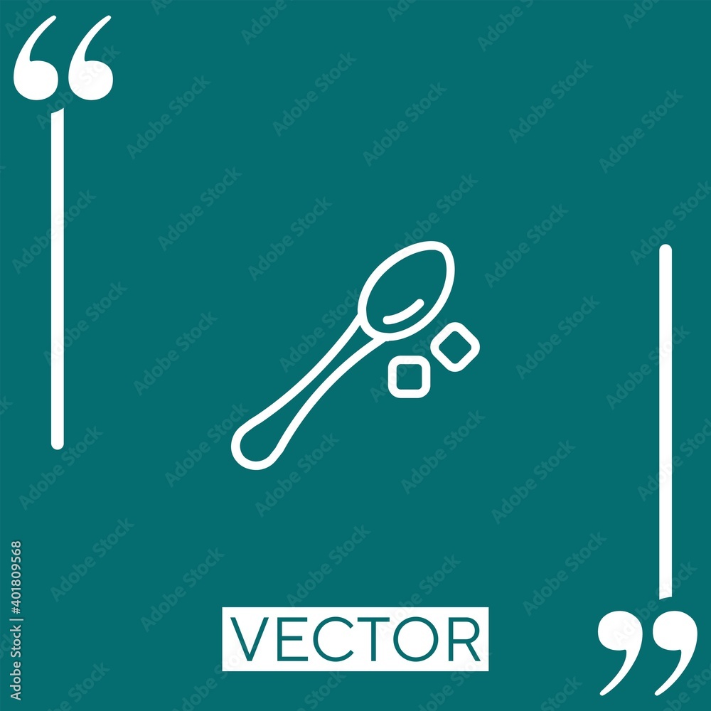 spoon vector icon Linear icon. Editable stroke line spoon vector icon Linear icon. Editable stroke line