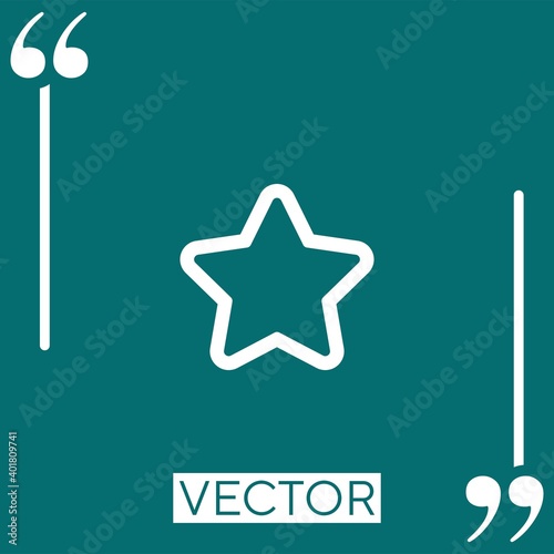 star of favorites outline vector icon Linear icon. Editable stroke line