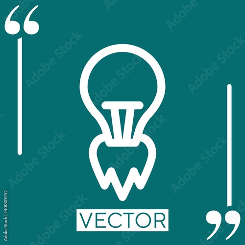 startup creativy vector icon Linear icon. Editable stroke line