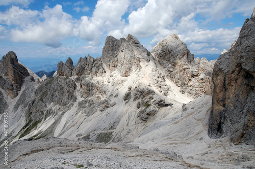 summer panorama on the Antermoia glacier