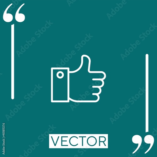 social media vector icon Linear icon. Editable stroke line