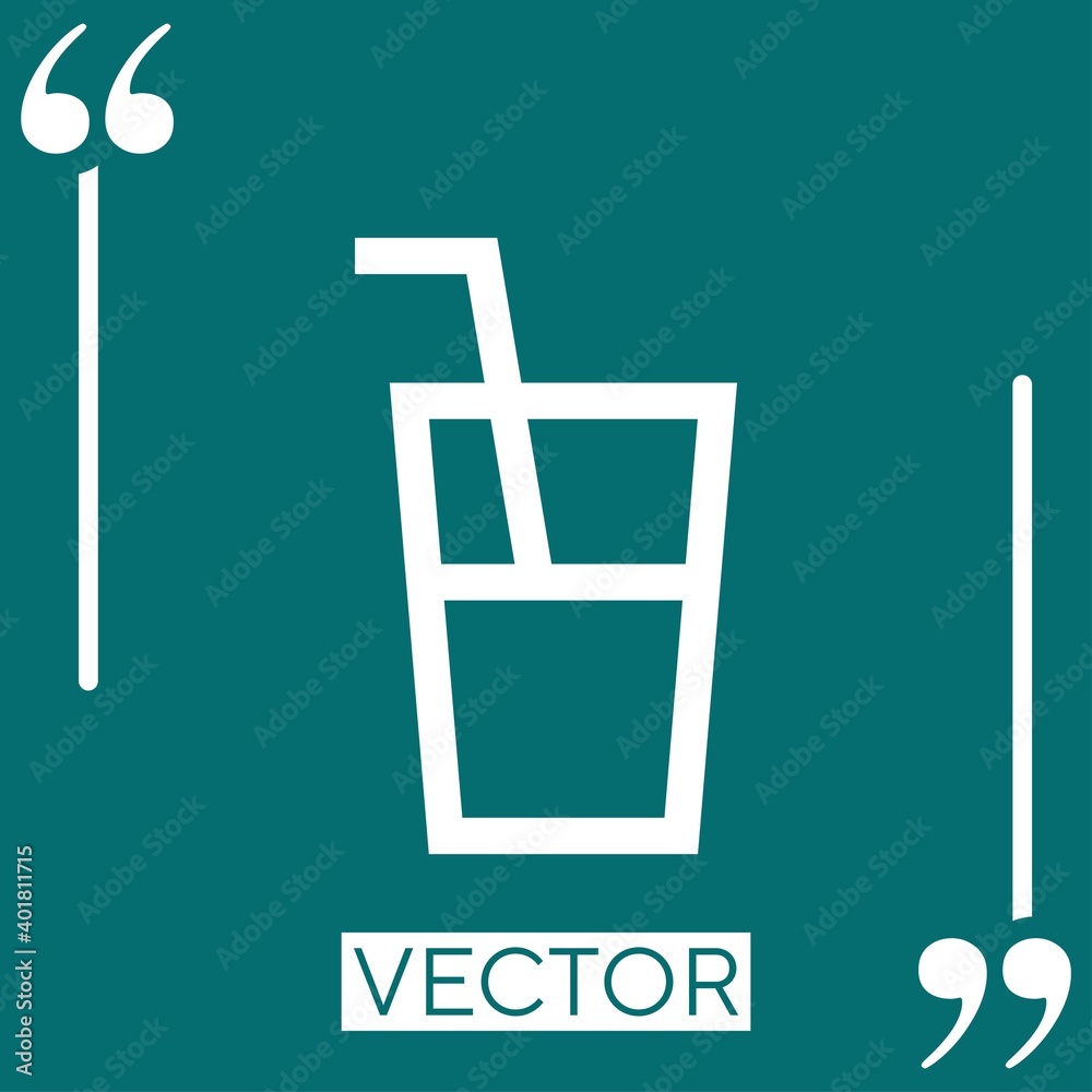 orange juice vector icon Linear icon. Editable stroked line orange juice vector icon Linear icon. Editable stroked line