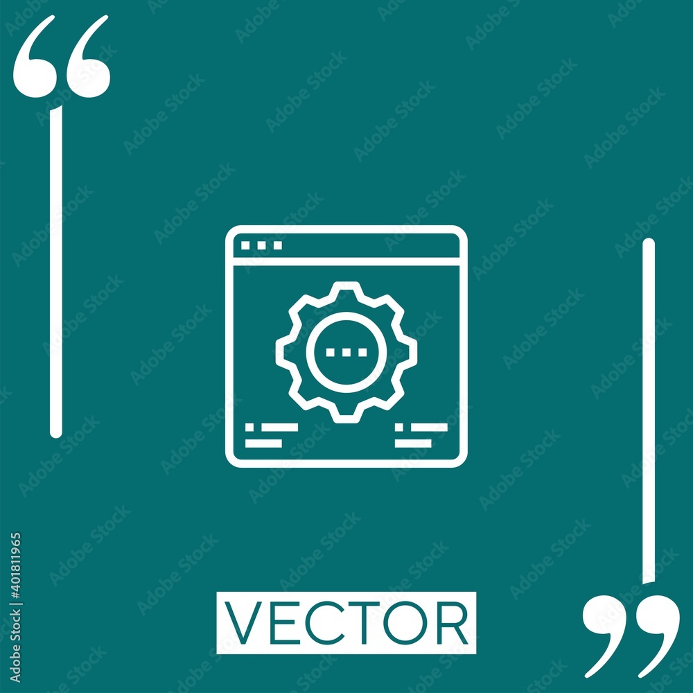web vector icon Linear icon. Editable stroked line web vector icon Linear icon. Editable stroked line