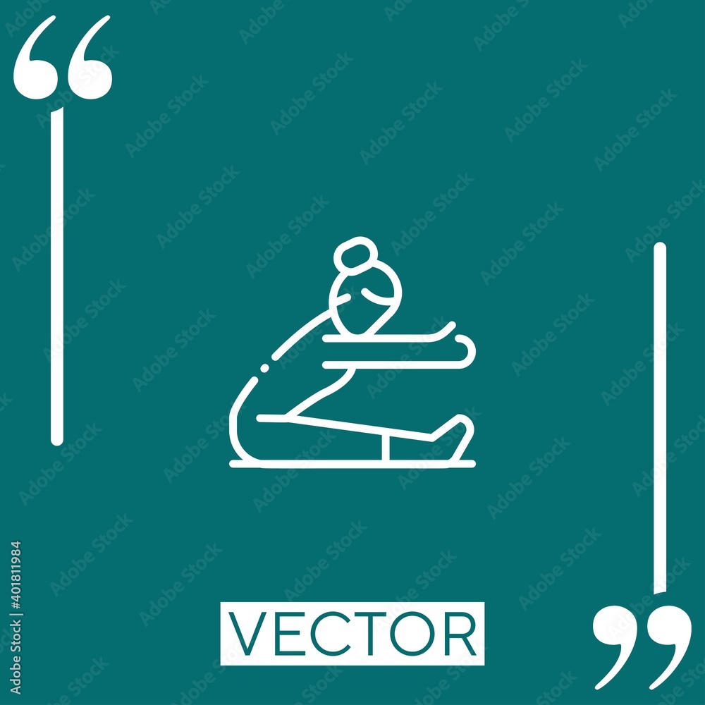 yoga vector icon Linear icon. Editable stroked line yoga vector icon Linear icon. Editable stroked line
