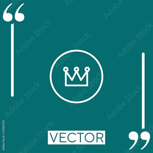 crown vector icon Linear icon. Editable stroke line