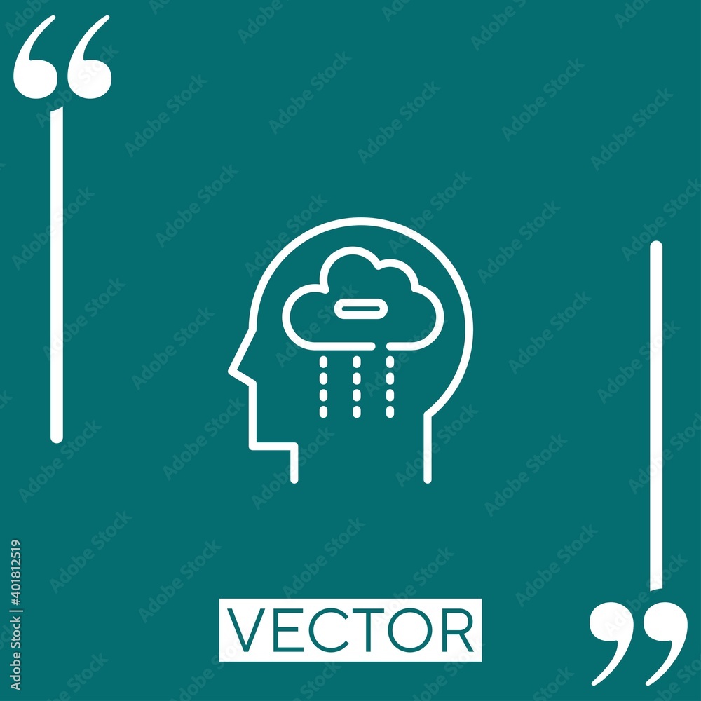 negative vector icon Linear icon. Editable stroked line negative vector icon Linear icon. Editable stroked line