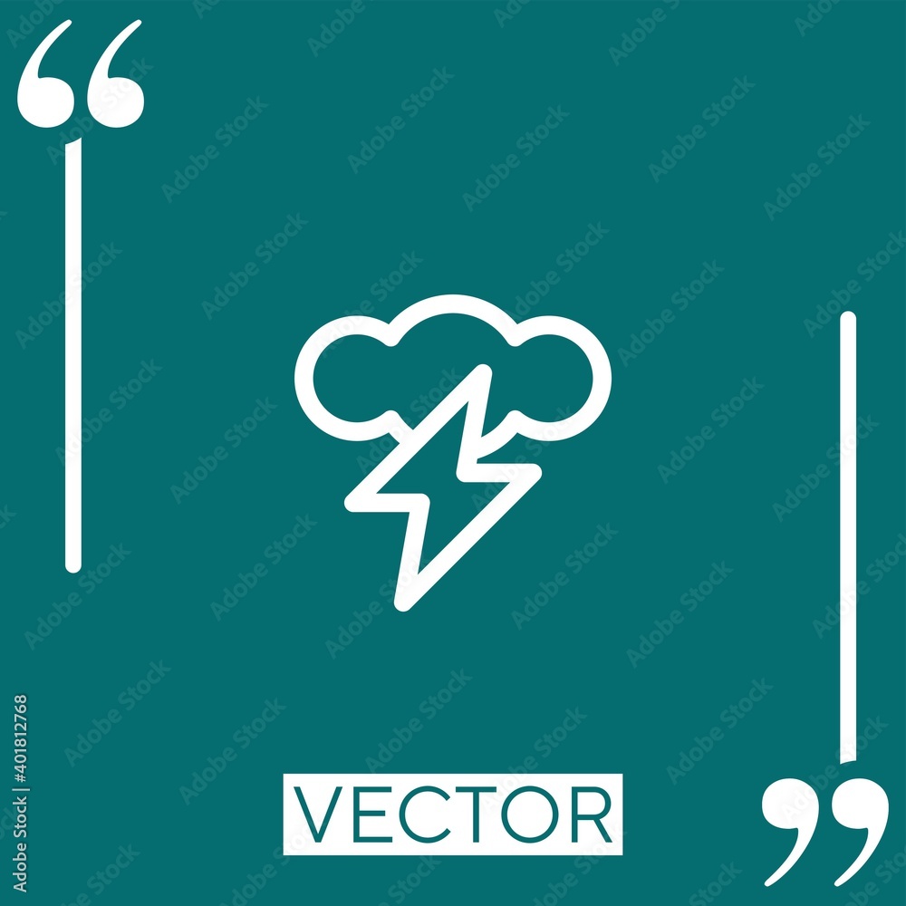 storm vector icon Linear icon. Editable stroke line storm vector icon Linear icon. Editable stroke line