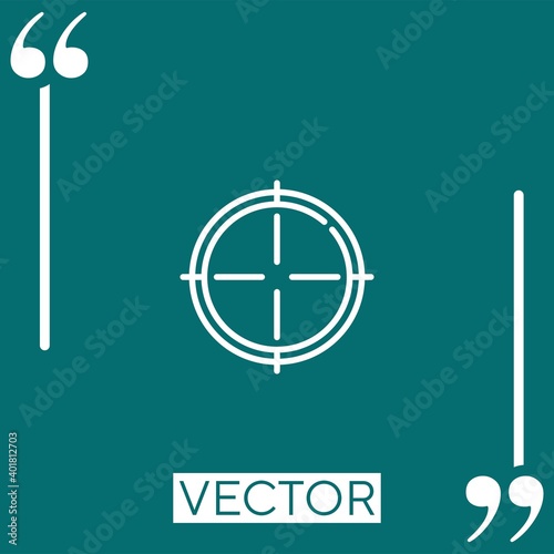 sight vector icon Linear icon. Editable stroked line