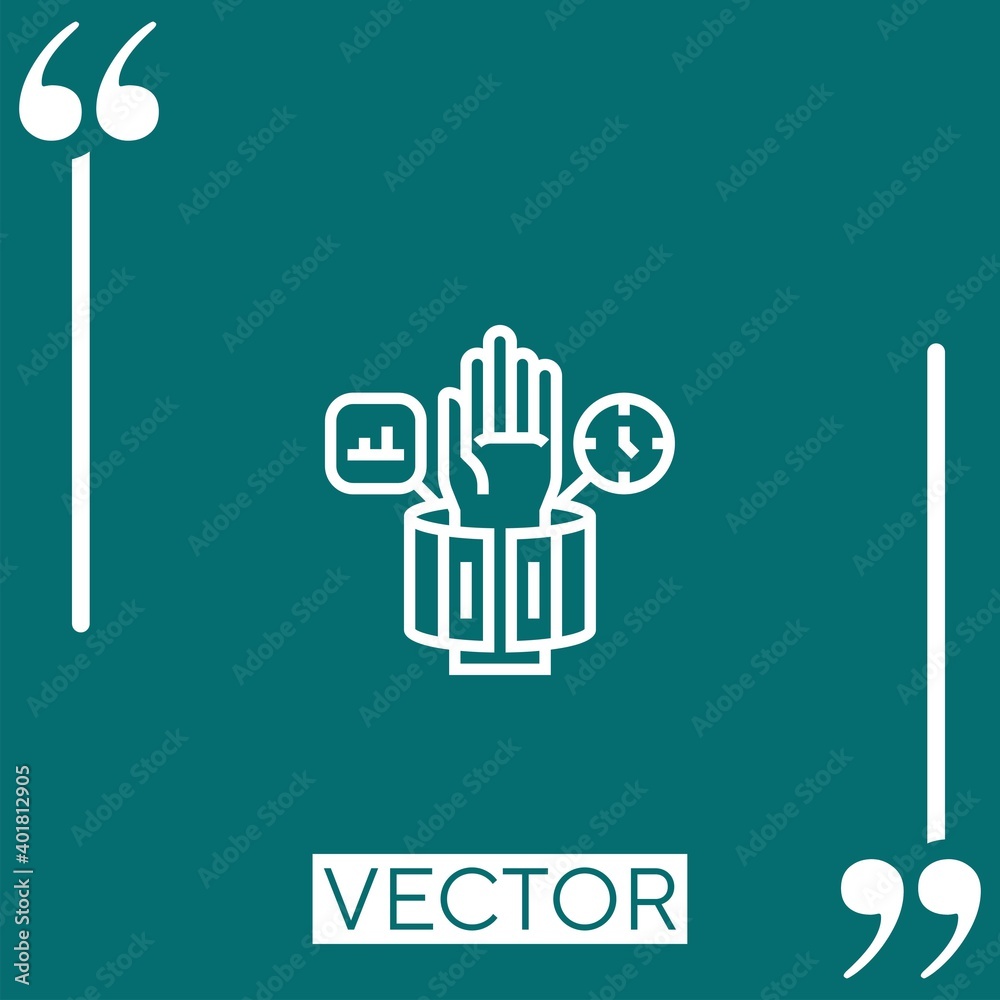 Wearable vector icon Linear icon. Editable stroke line Wearable vector icon Linear icon. Editable stroke line