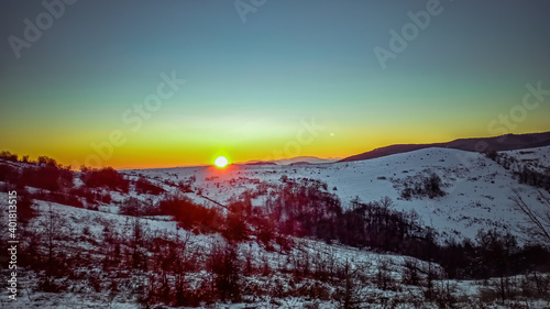sunset over the mountains © vardan