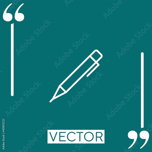 pen vector icon Linear icon. Editable stroke line