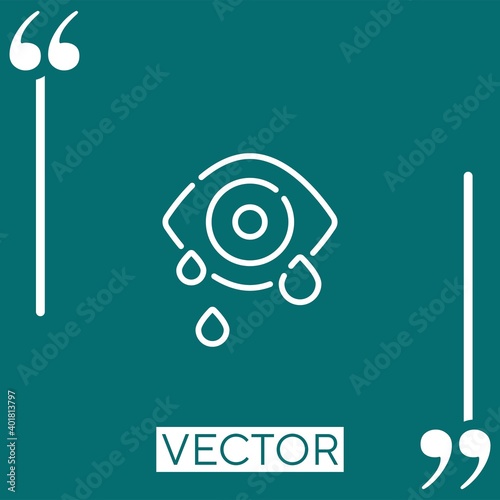 conjunctivitis vector icon Linear icon. Editable stroke line