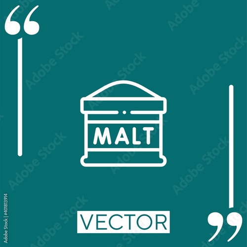 malt vector icon Linear icon. Editable stroke line