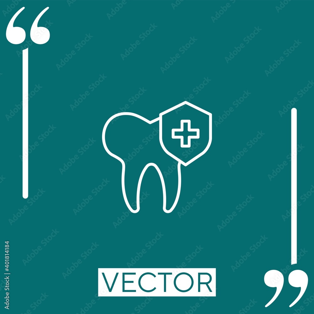 dental insurance vector icon Linear icon. Editable stroke line dental insurance vector icon Linear icon. Editable stroke line