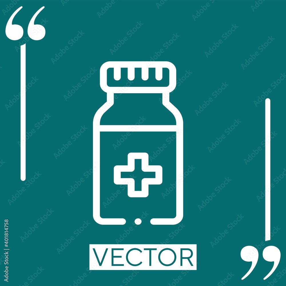 Obraz premium medicine vector icon Linear icon. Editable stroke line