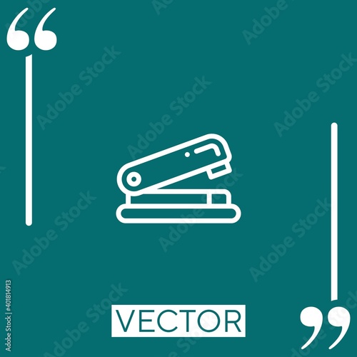 stapler remover vector icon Linear icon. Editable stroke line