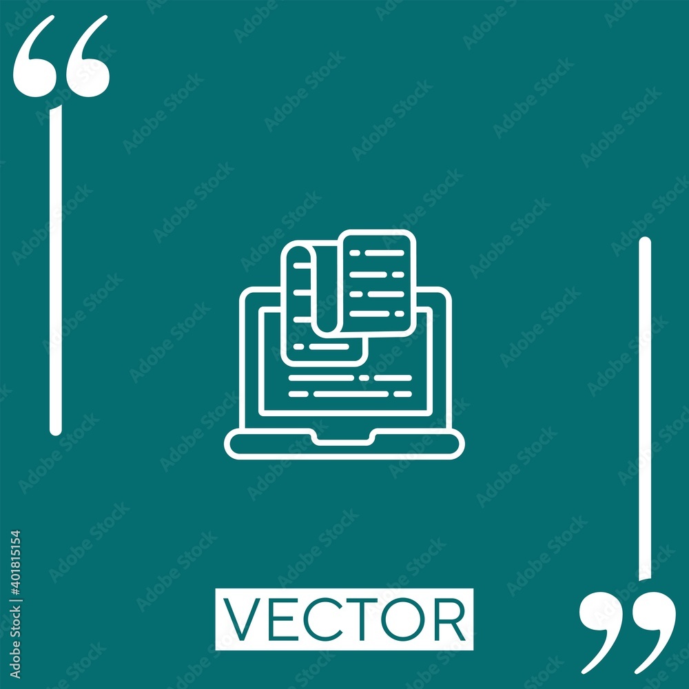 laptop vector icon Linear icon. Editable stroke line laptop vector icon Linear icon. Editable stroke line
