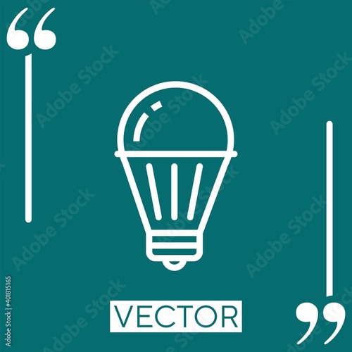 led lamp vector icon Linear icon. Editable stroke line