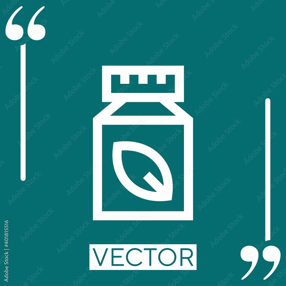 herbal vector icon Linear icon. Editable stroke line herbal vector icon Linear icon. Editable stroke line