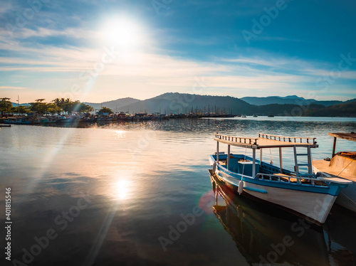 sunset on the river