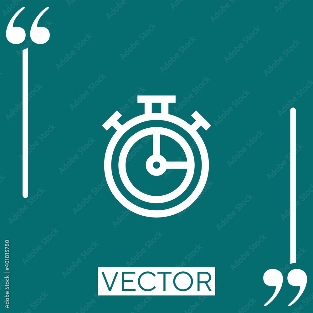 chronometer vector icon Linear icon. Editable stroke line chronometer vector icon Linear icon. Editable stroke line