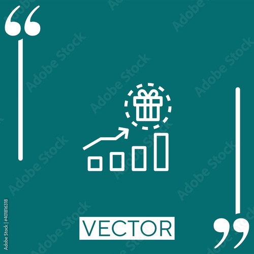 incentive vector icon Linear icon. Editable stroke line