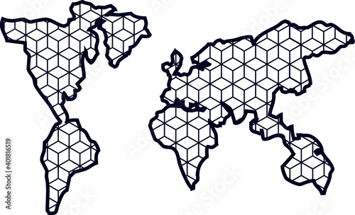 world earth map pattern illustrator esp