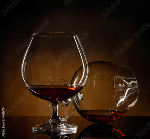 Snifters With Brandy or Cognac