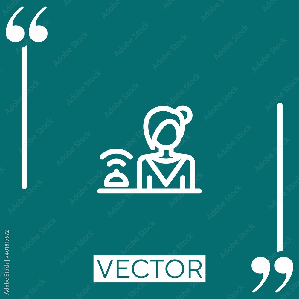 receptionist vector icon Linear icon. Editable stroke line receptionist vector icon Linear icon. Editable stroke line