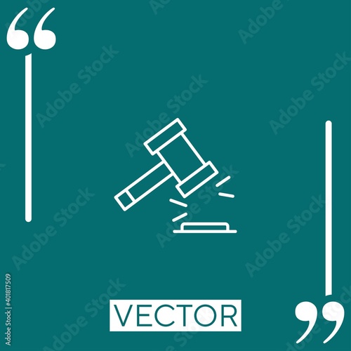 legal vector icon Linear icon. Editable stroke line