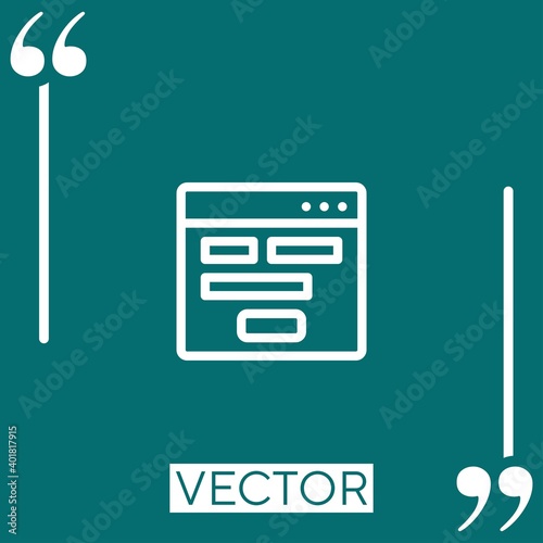 online booking vector icon Linear icon. Editable stroke line