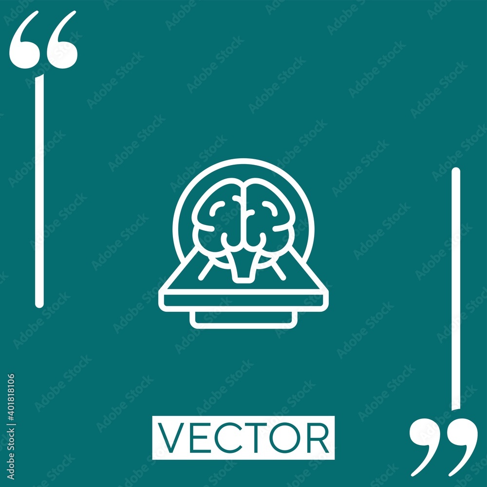 brain vector icon Linear icon. Editable stroke line brain vector icon Linear icon. Editable stroke line