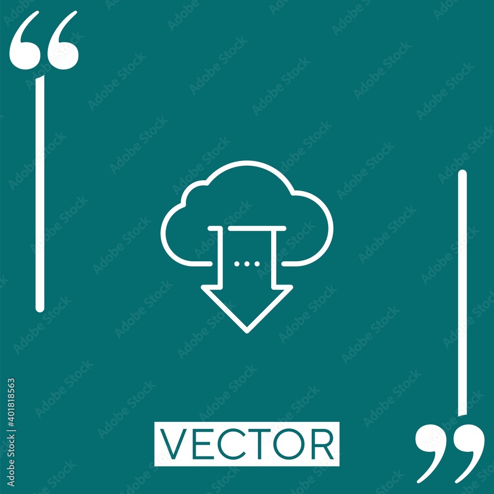 download vector icon Linear icon. Editable stroke line download vector icon Linear icon. Editable stroke line