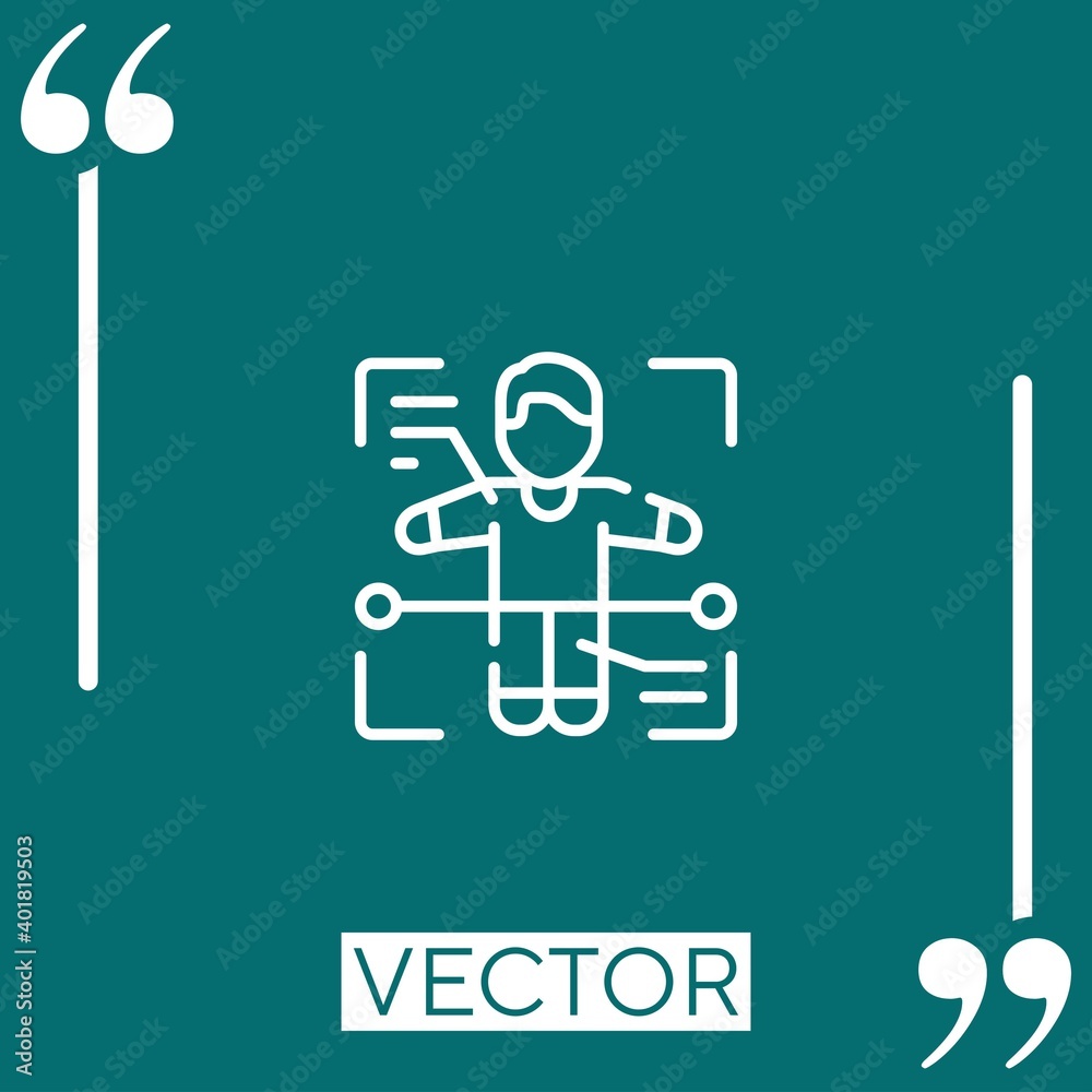 body scan vector icon Linear icon. Editable stroke line body scan vector icon Linear icon. Editable stroke line