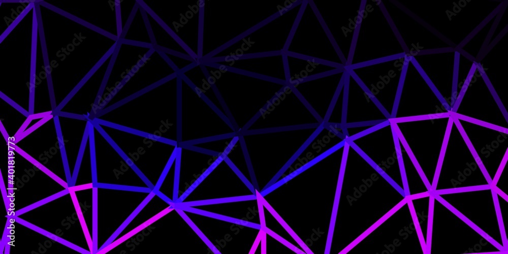 Dark purple, pink vector gradient polygon design. Dark purple, pink vector gradient polygon design.