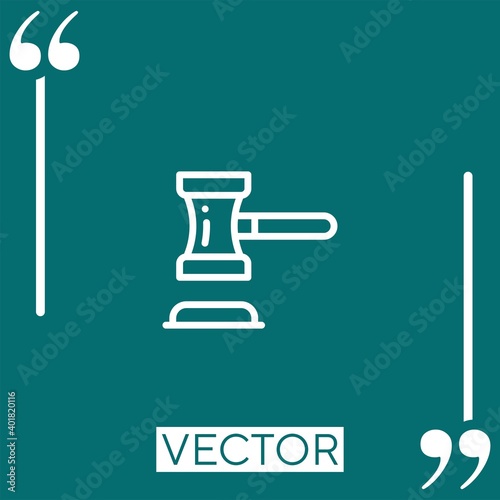 auction vector icon Linear icon. Editable stroke line