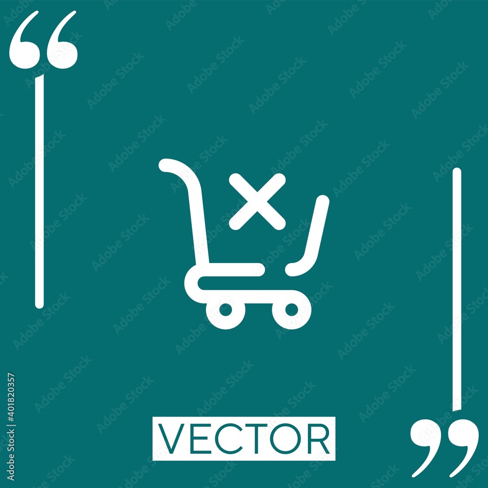 shopping cart vector icon Linear icon. Editable stroke line shopping cart vector icon Linear icon. Editable stroke line
