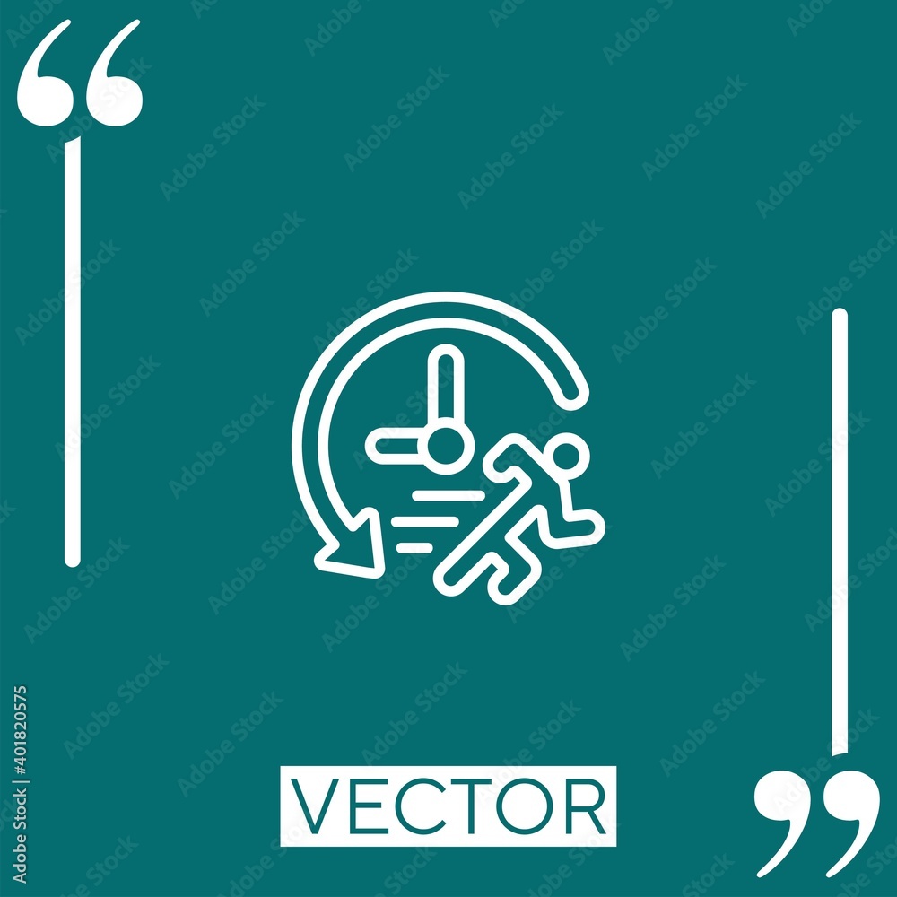 running man vector icon Linear icon. Editable stroke line running man vector icon Linear icon. Editable stroke line