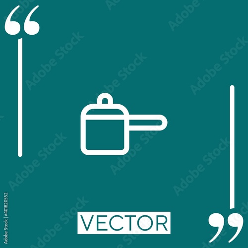 pot vector icon Linear icon. Editable stroke line