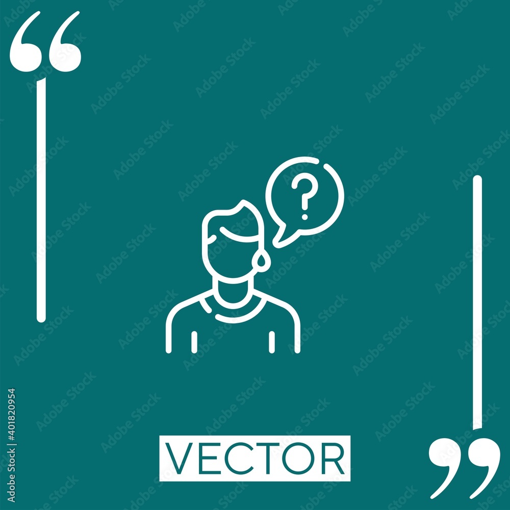 confused vector icon Linear icon. Editable stroke line confused vector icon Linear icon. Editable stroke line