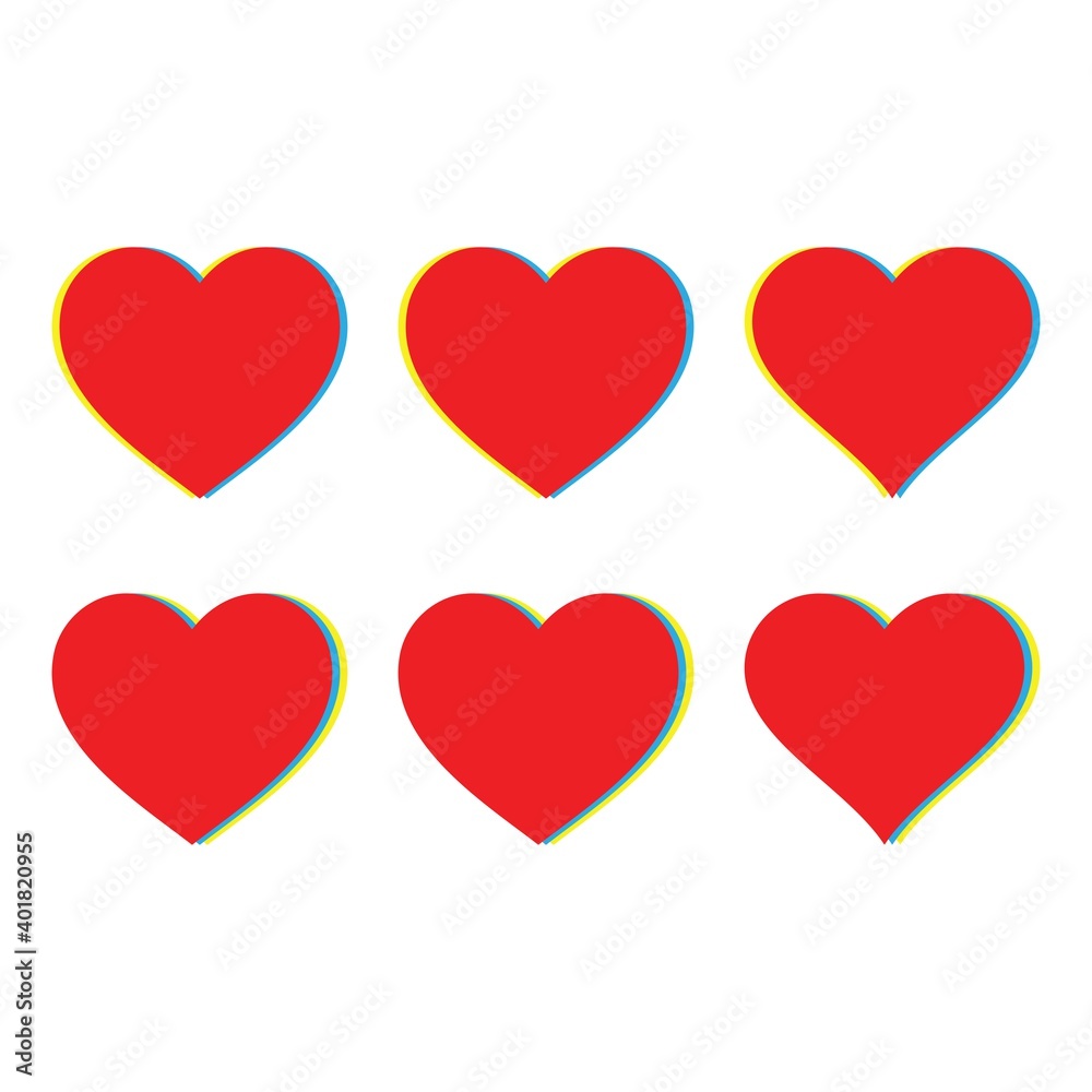 Heart icon. Love icon design isolated. Vector illustration.