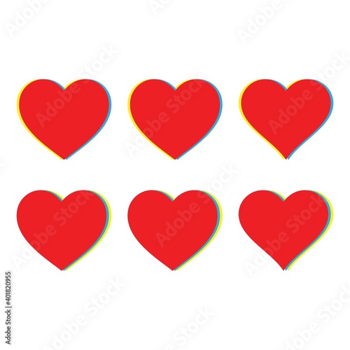 Heart icon. Love icon design isolated. Vector illustration.