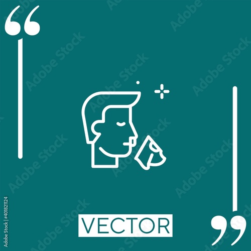 runny nose vector icon Linear icon. Editable stroke line