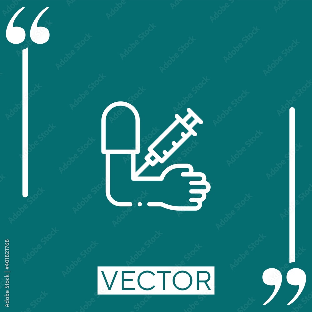 hand vector icon Linear icon. Editable stroke line