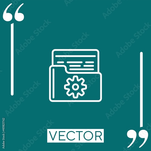 file   vector icon Linear icon. Editable stroke line