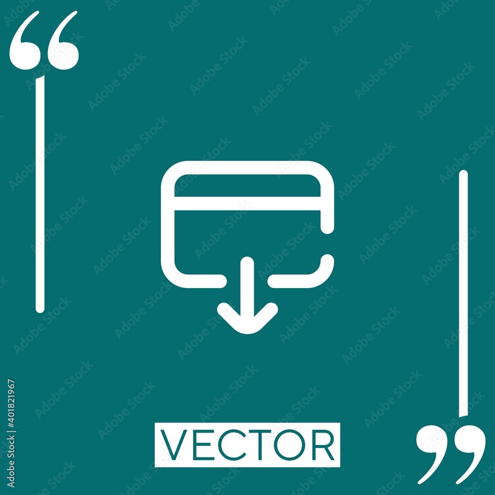 credit card vector icon Linear icon. Editable stroke line credit card vector icon Linear icon. Editable stroke line