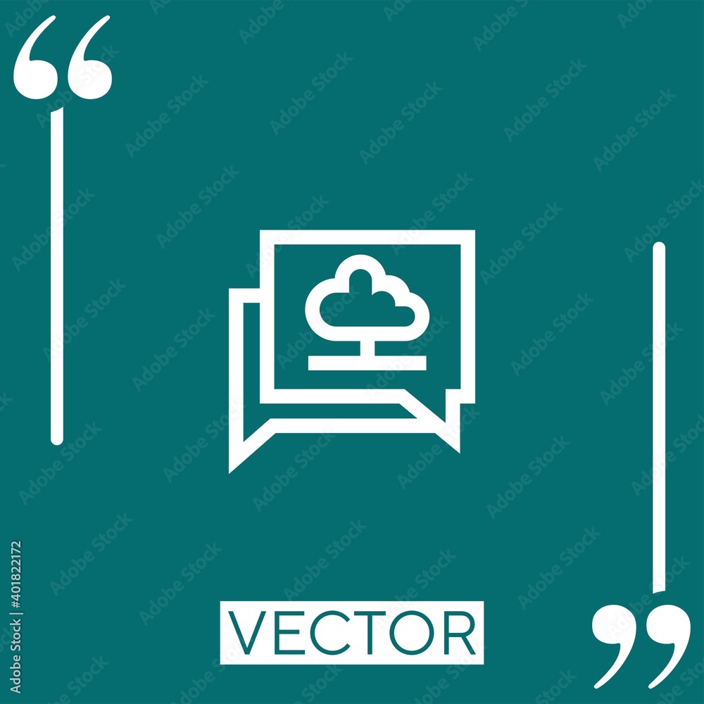 chat vector icon Linear icon. Editable stroke line