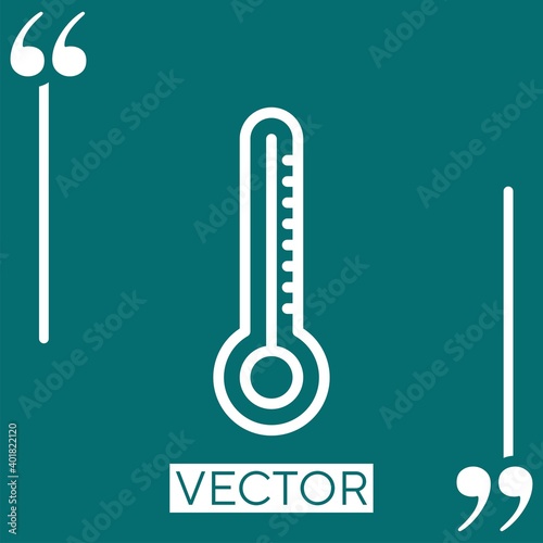 thermometer vector icon Linear icon. Editable stroke line